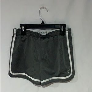 Justice grey shorts